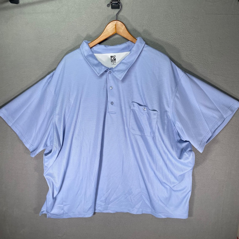 Haband Polo Shirt Mens 5X Blue InstaDry Pocket Mesh Short Sleeve Performance